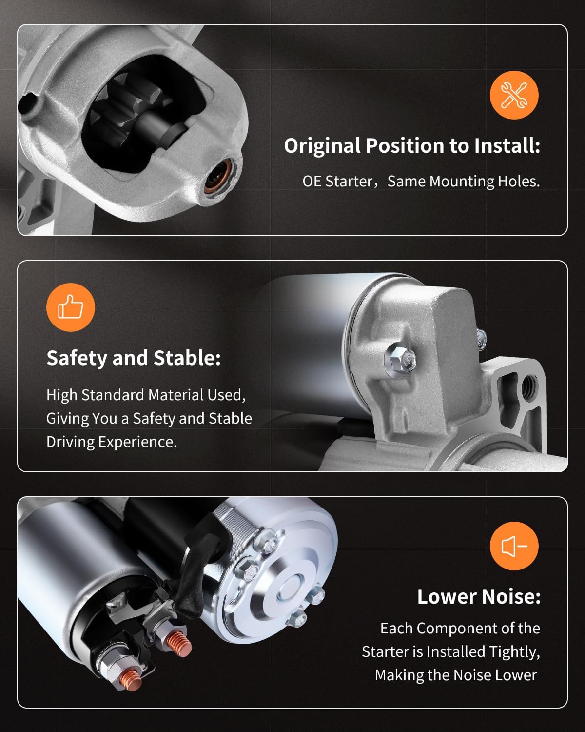 OCPTY Starter Starters Compatible 17740 SMT0144 for Nissan Auto and Light Truck Altima 1998 1999 2000 2001 2.4L