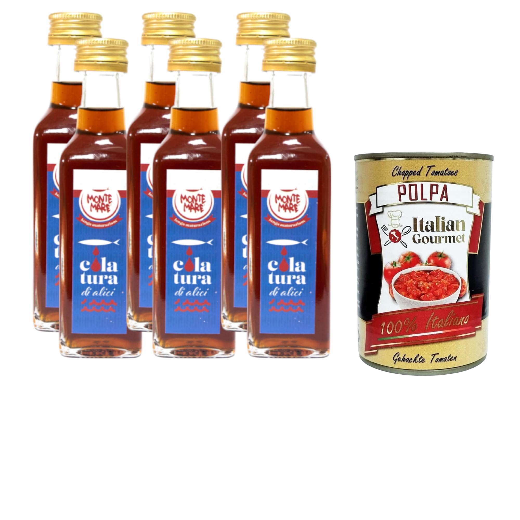 Italian Gourmet Colatura di Alici 6 x 100ml Sardellensauce für Pasta Salat