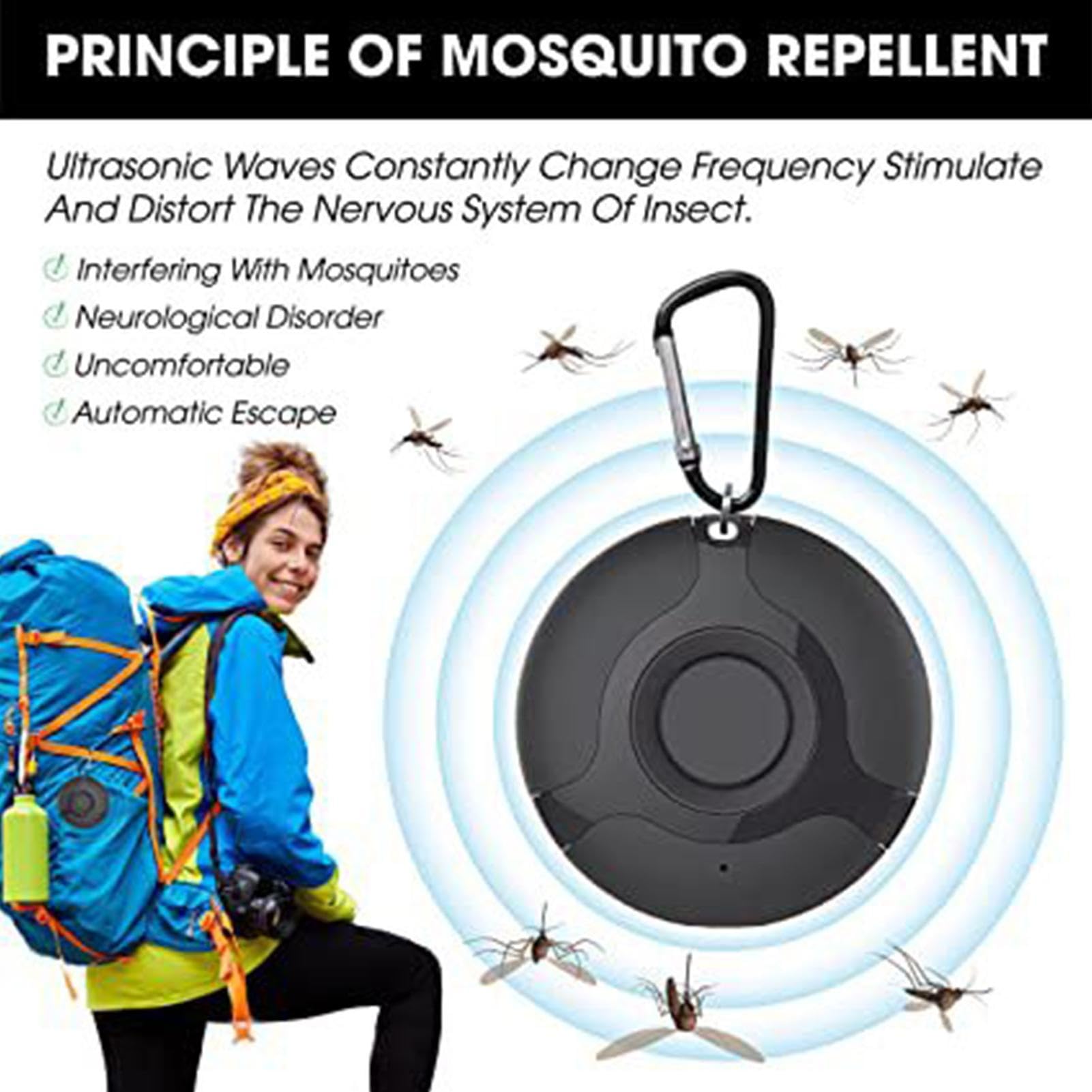 Generico Scaccia Zecche Ad Ultrasuoni,Repellente per Pulci E Zecche Ad Ultrasuoni Senza Pulci | Repellenti Portatili per Topi Ad Ultrasuoni per attività Indoor E Outdoor, Campeggio, Alpinismo,