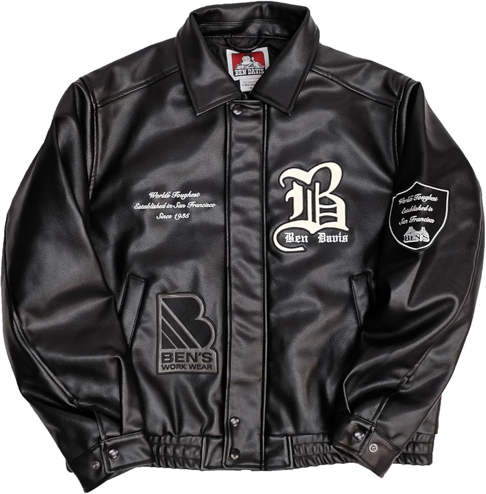Ben Davis 黒レザージャケット Amazon | BEN DAVIS ジャケット ベンデイビス 2023 フェイクレザー