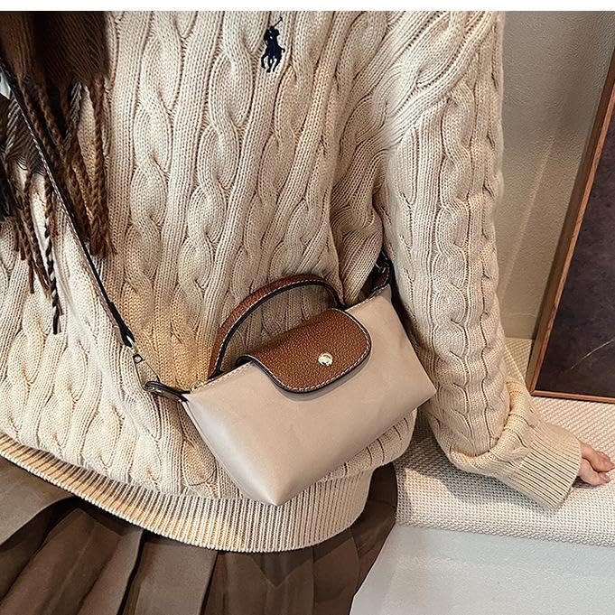 Women's color matching messenger bag small mini bag with adjustable shoulder strap for daily use in light shoulder travel4