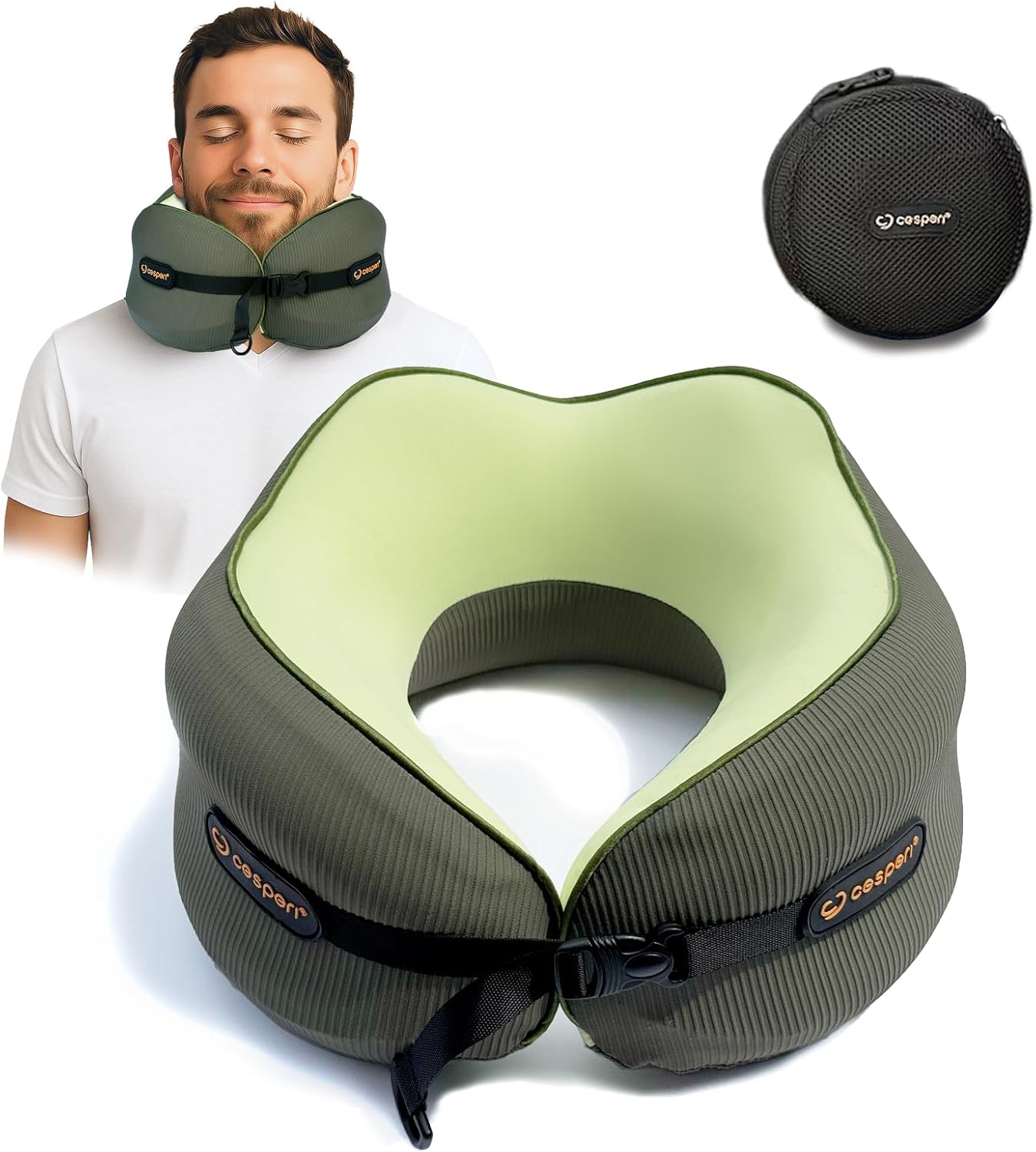 Cesperi® Travel Neck Pillow for Airplanes, Ergonomic