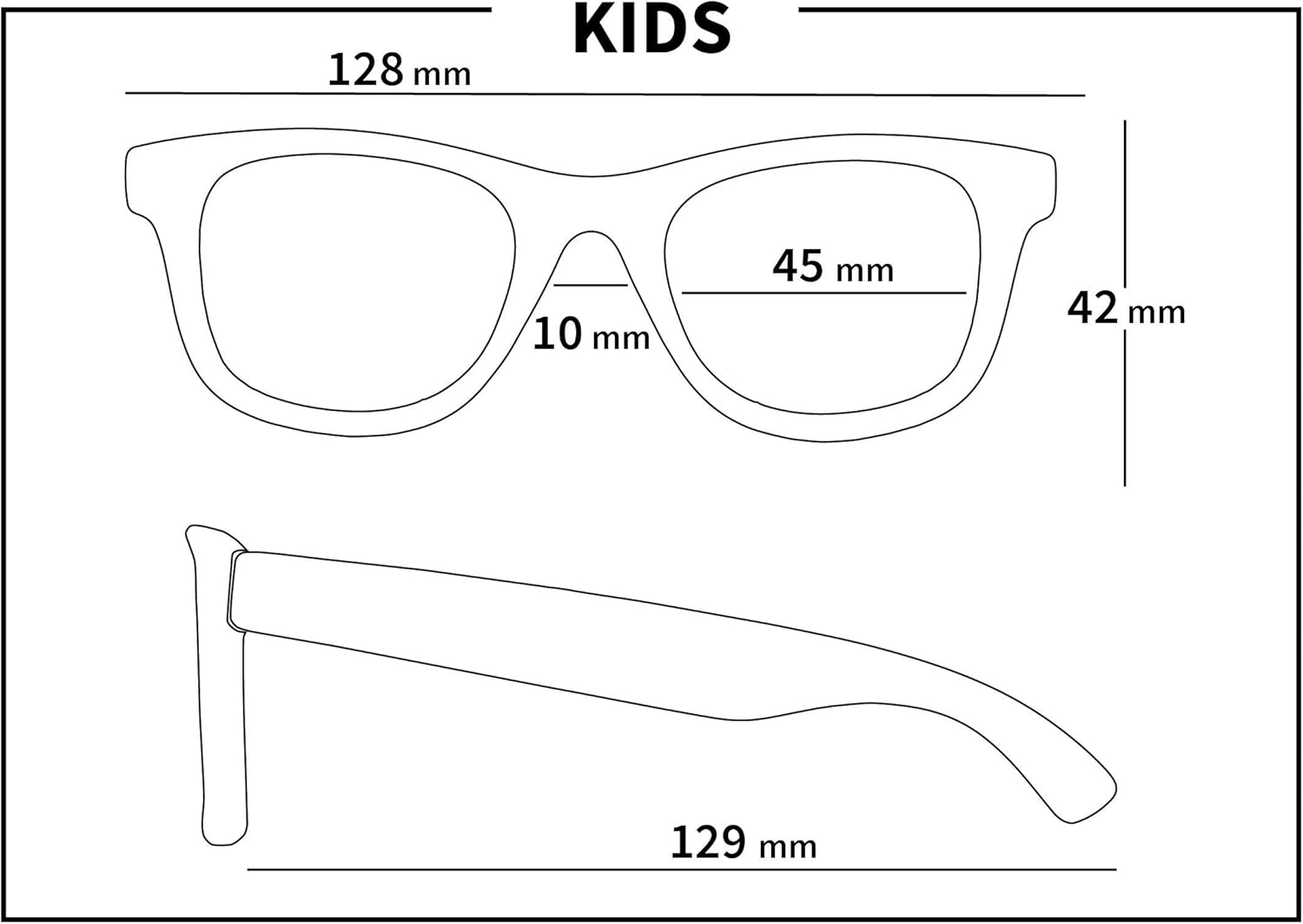 KZ Gear - Kids Floating Polarized Sunglasses - Lightweight Frame - 100% UV Protection