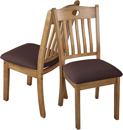 Miniatura 7 de Fuloon Fundas Elásticas para Asientos de Silla 4 PCS, Fundas para Sillas de Comedor Removibles y Lavables Anti-Polvo Fundas Protectoras para