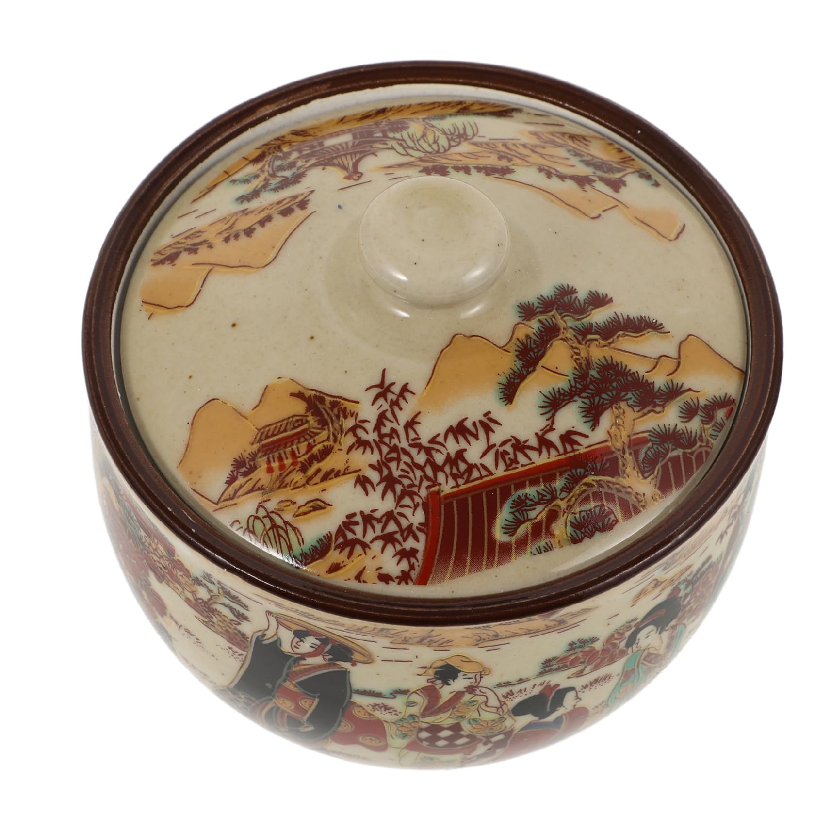 Boîte en porcelaine japonaise rétro pour embellir votre bureau et ranger le thé