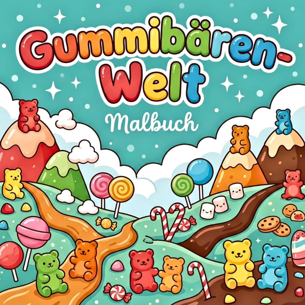 Gummibären-Welt (Bold & Easy): Malbuch mit Gummibärchen & süßen Candy-Motiven