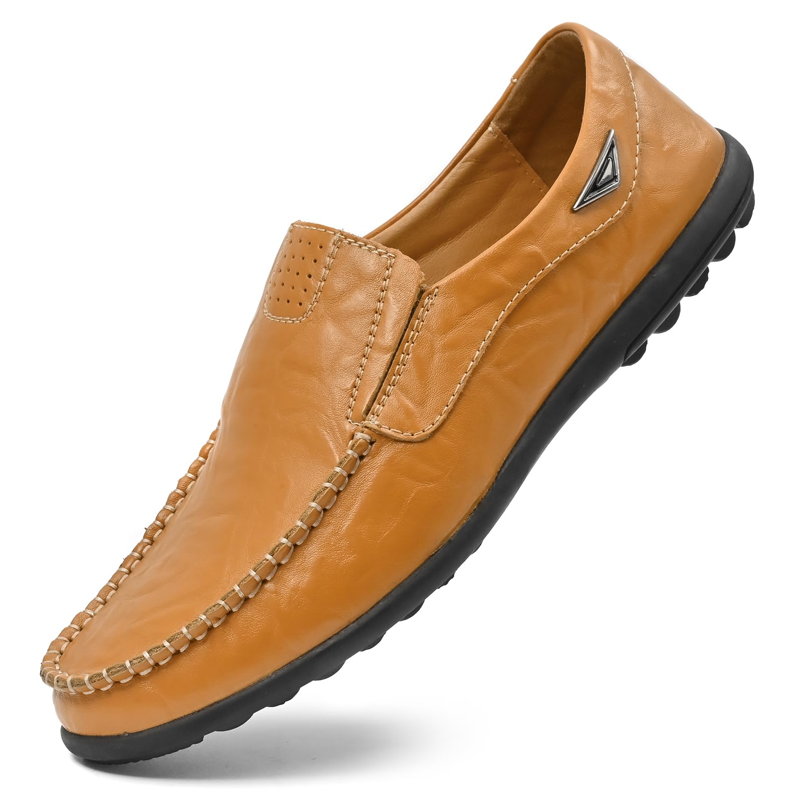 LUODENGLANG Loafer Premium Genuine Leather Men's Casual Shoes Slip On Mens Driving Penny Loafers for Men Lightweight Breathable