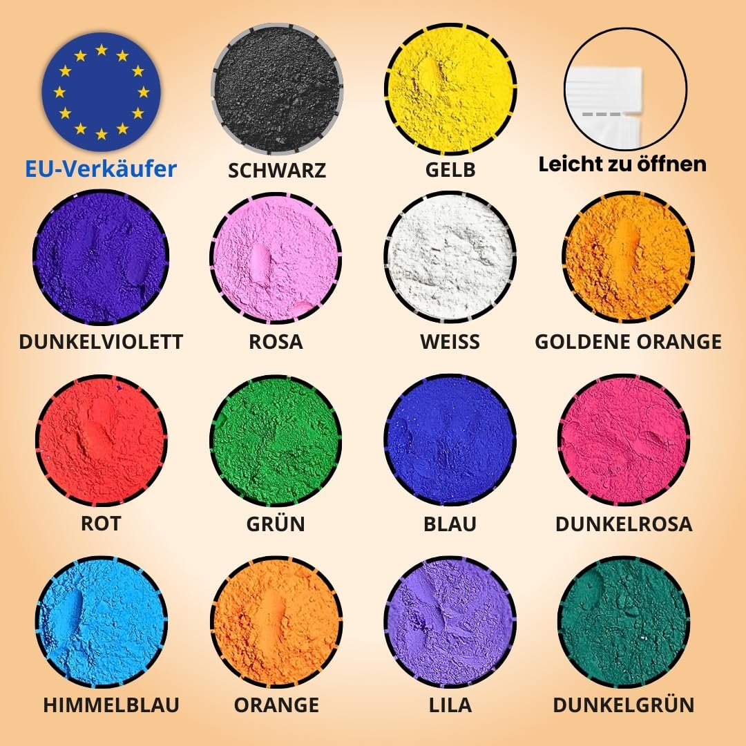 (MIX 10_75gm) Holi-Gulal-Pulver, wasserlöslich, natürliches Festival-Fotoshooting, Rangoli-Farben, Regenbogenpulver, buntes Set, Tiere, Babyparty, Hochzeit, Sommer Camps