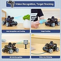 Vista 4 de Robot Car para Raspberry Pi 5 ROS2 programable AI Vision Smart Robot Kit 360° Movimiento chasis, Lidar SLAM mapeo navegación planificación ruta