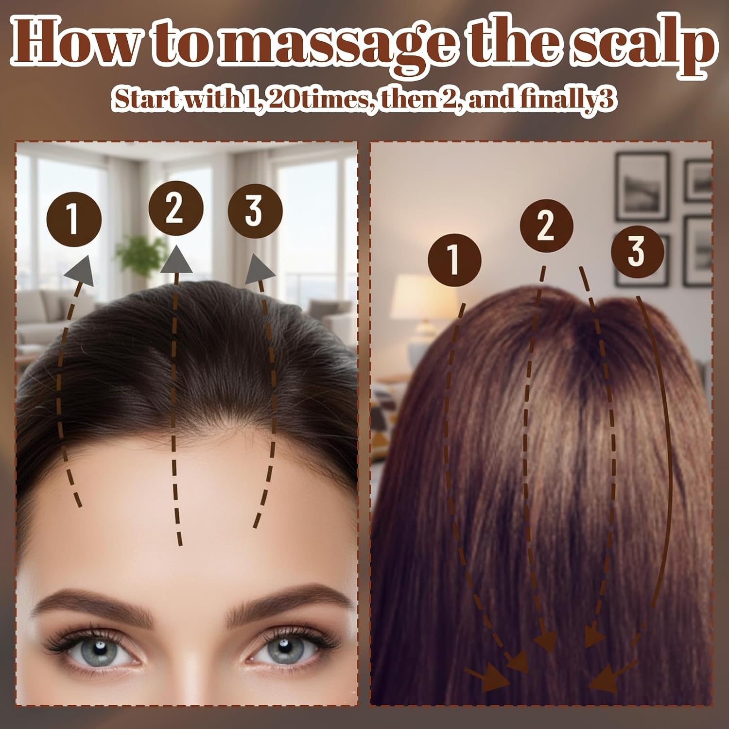 CZFSWT 2PCS Wooden Scalp Massager Set, Scalp Massager Hair Growth, Scalp Massage Tool Suitable for Daily Scalp Massage, Relieve Stress and Relax