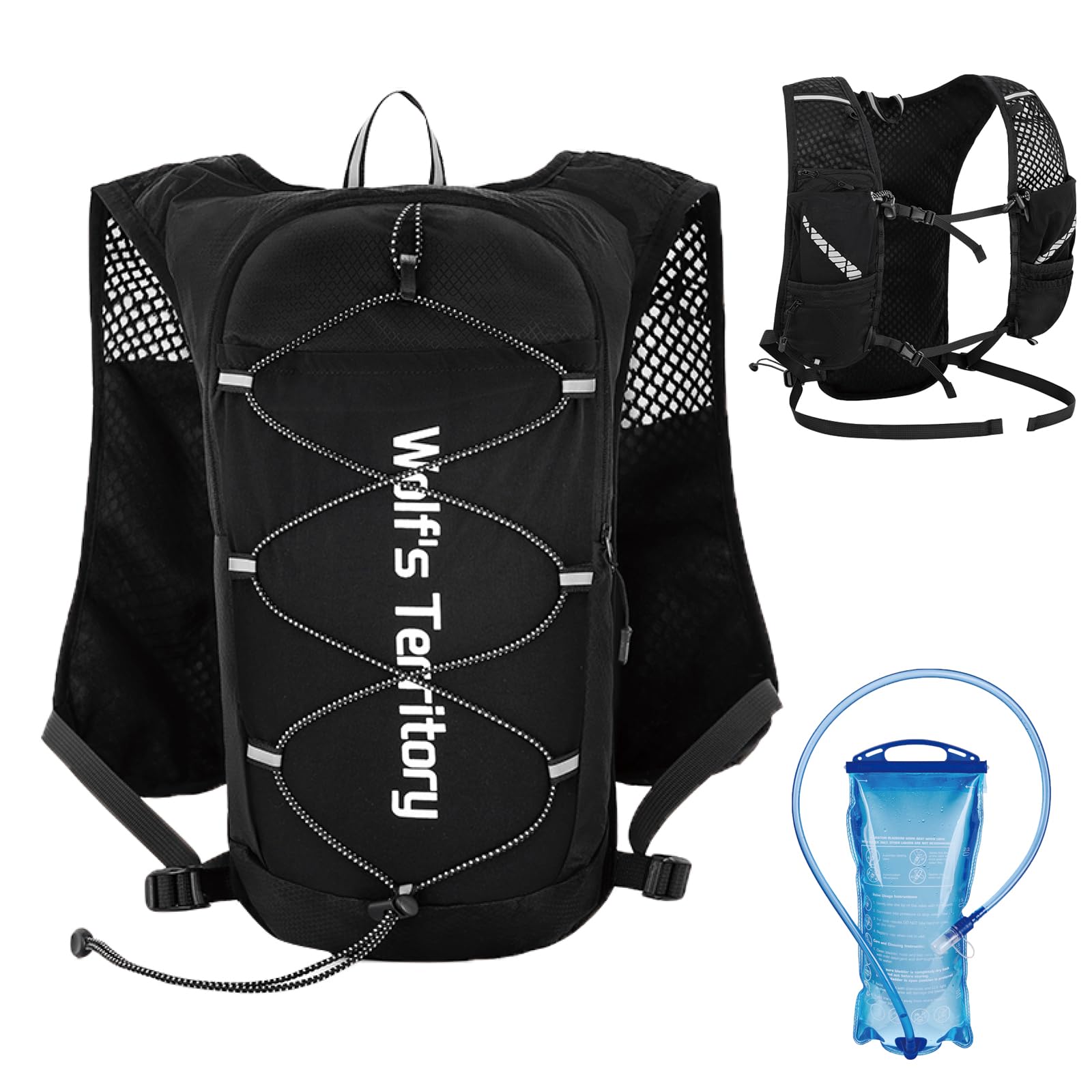 TRIWONDER Sac à Dos Hydratation 5L Gilet de Course à Pied Léger pour Randonnée Marathon Running Vélo Homme Femme