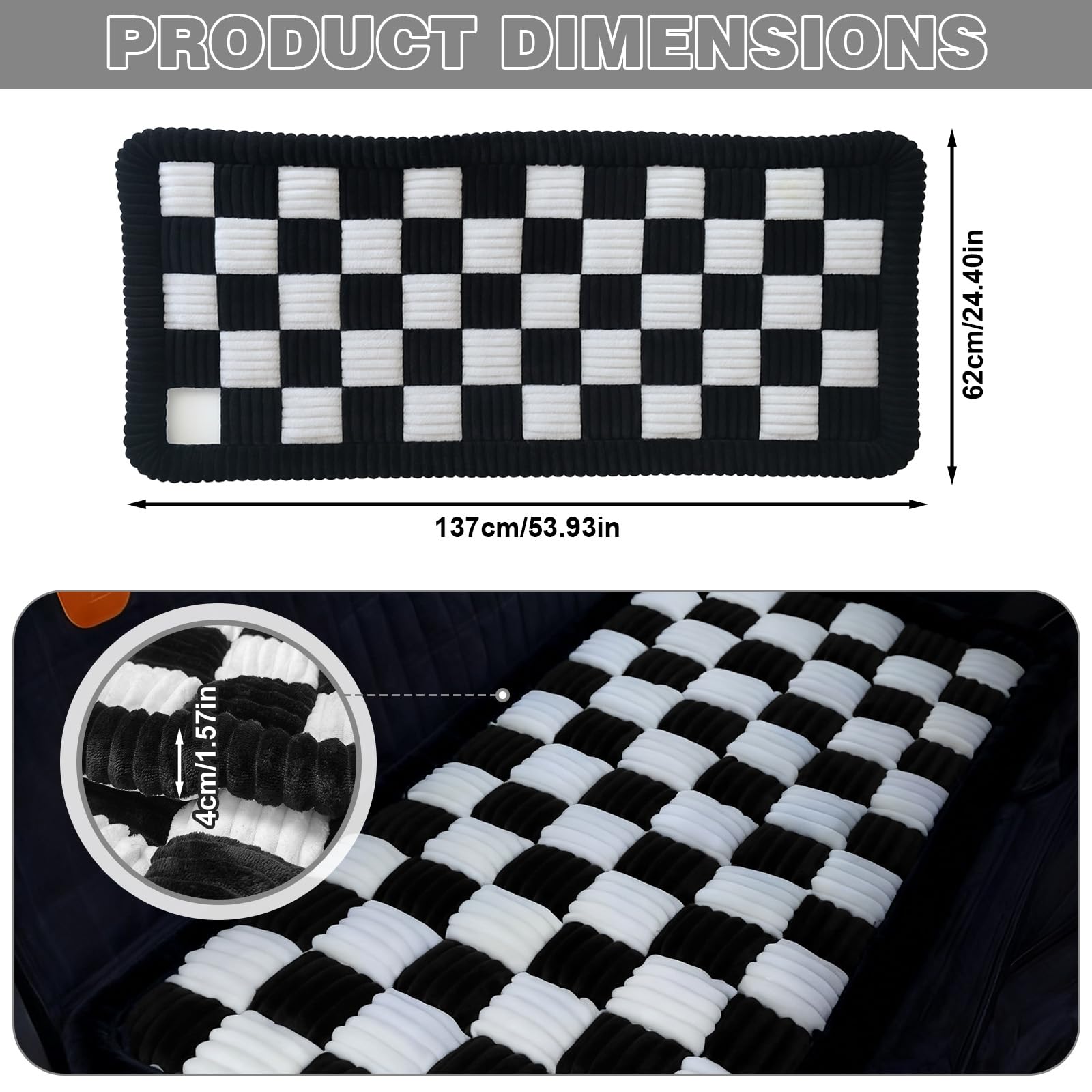 Funda protectora para el asiento trasero del coche para perros, 62×137 cm de funda antideslizante y resistente a los arañazos para perros, protector de respaldo impermeable para perros