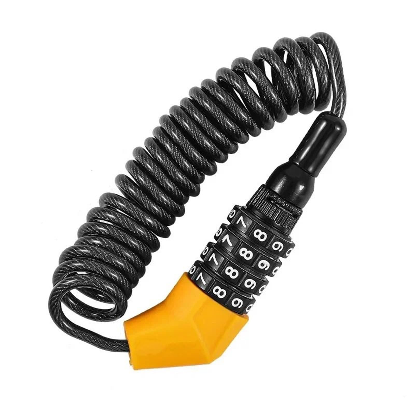 Handlebar Lock Portable Password Bike Lock Motorcycle Helmet Wire Bicycle Anti-Theft Cable Scooter Multi-use Safety Padlock