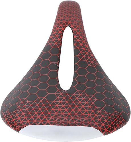 Miniatura 2 de Sillín de bicicleta de carretera, superficie de cuero de microfibra transpirable, fibra de carbono, acolchado de espuma robusta, estructura