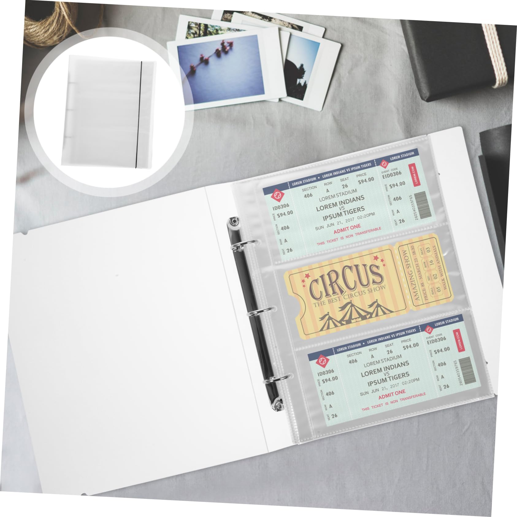 Alipis Carpeta De Billetes y Álbum De Fotos Resistente Pvc Para y Colecciones