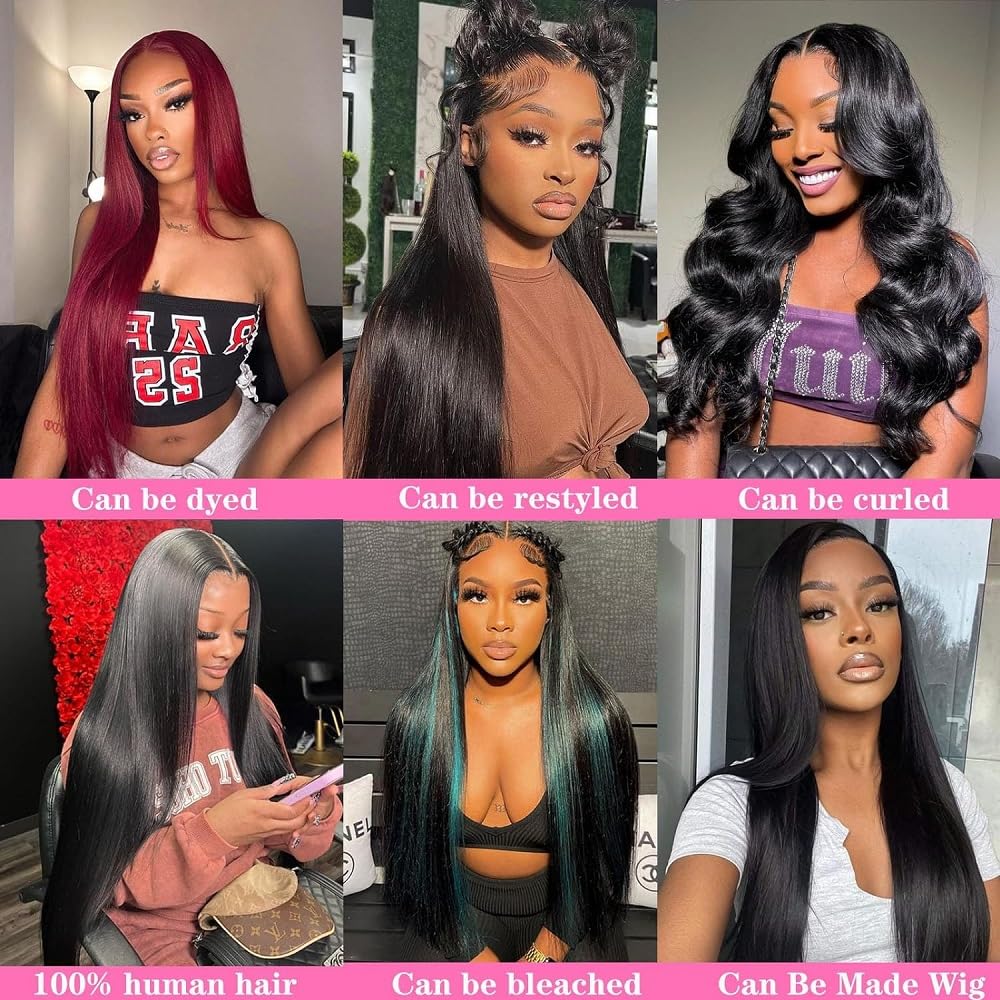 Amazon.com : 10A Straight Bundles Human Hair 12 14 16 Inch 