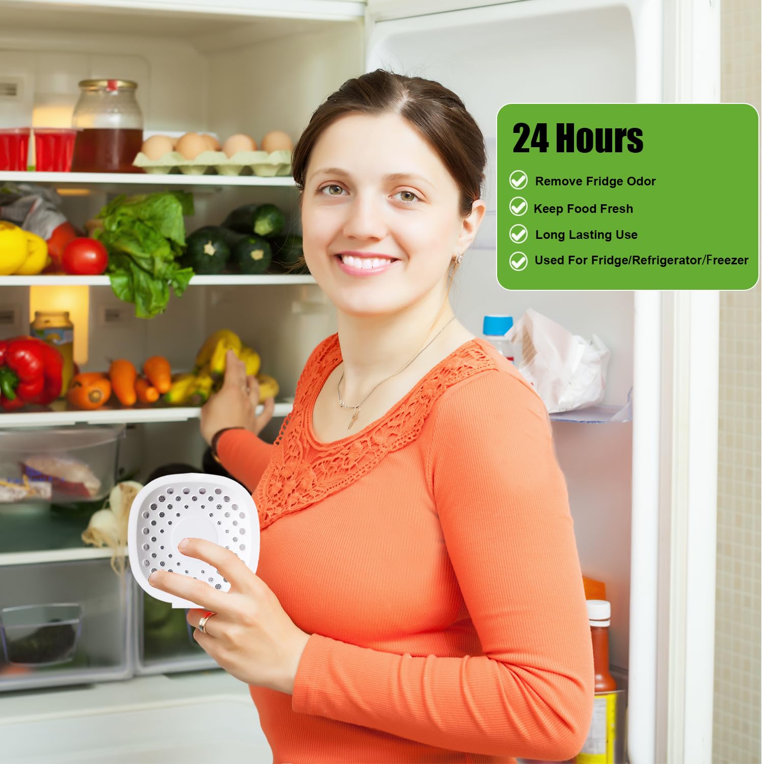 6 Pack Fridge Odor Eliminator,Unscented Natural Activated Charcoal Carbon Odor Absorber and Moisture for Refrigerator,Freezers,Coolers, Wardrobe and Shoe