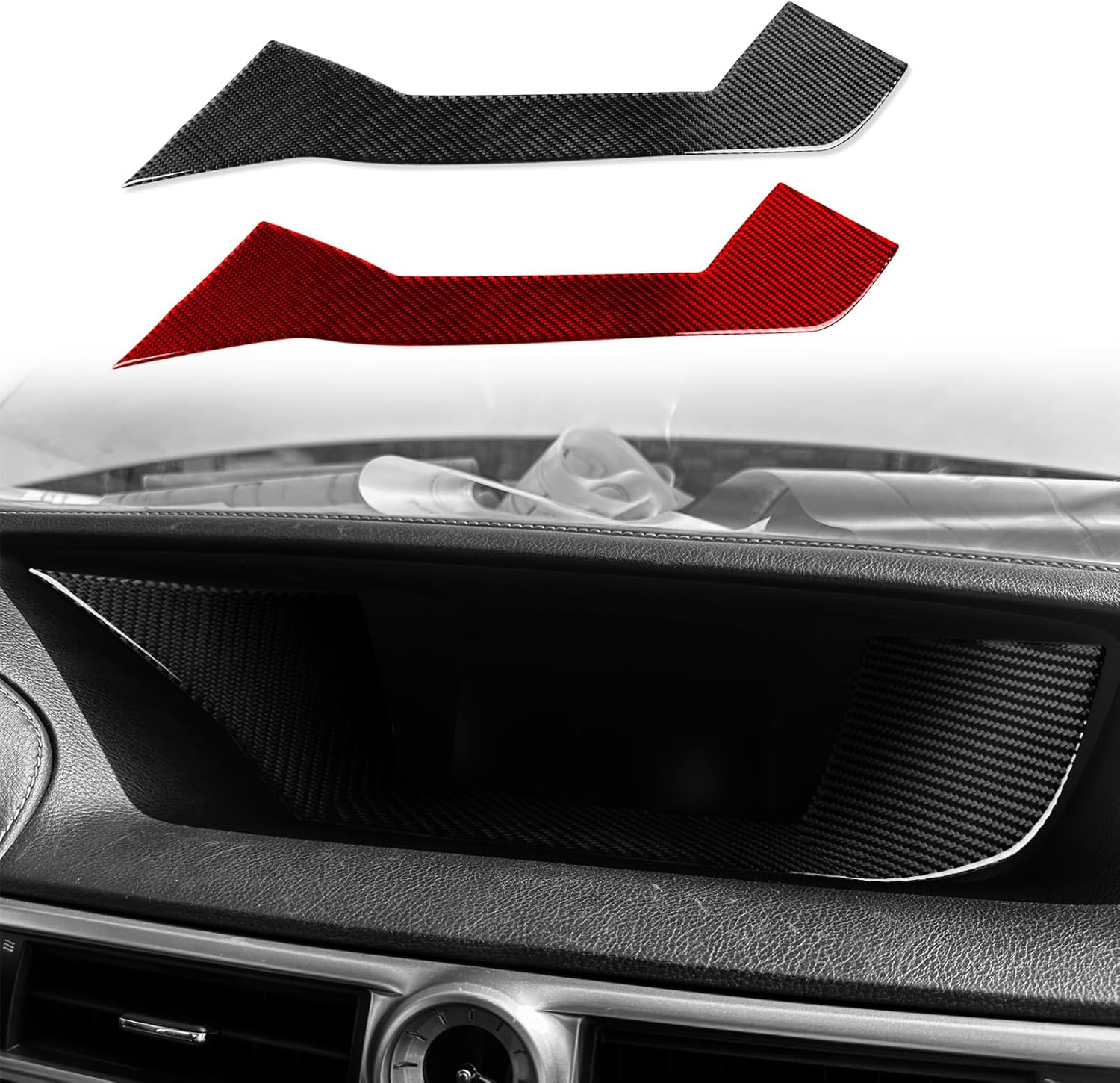 Real Black Carbon Fiber Car Dashboard Central Navigation Screen Side Panel Soft Sticker Auto Interior Accessories Compatible with Lexus GS 350/450h 2012 2013 2014 2015 2016 2017 2018 2019 2020