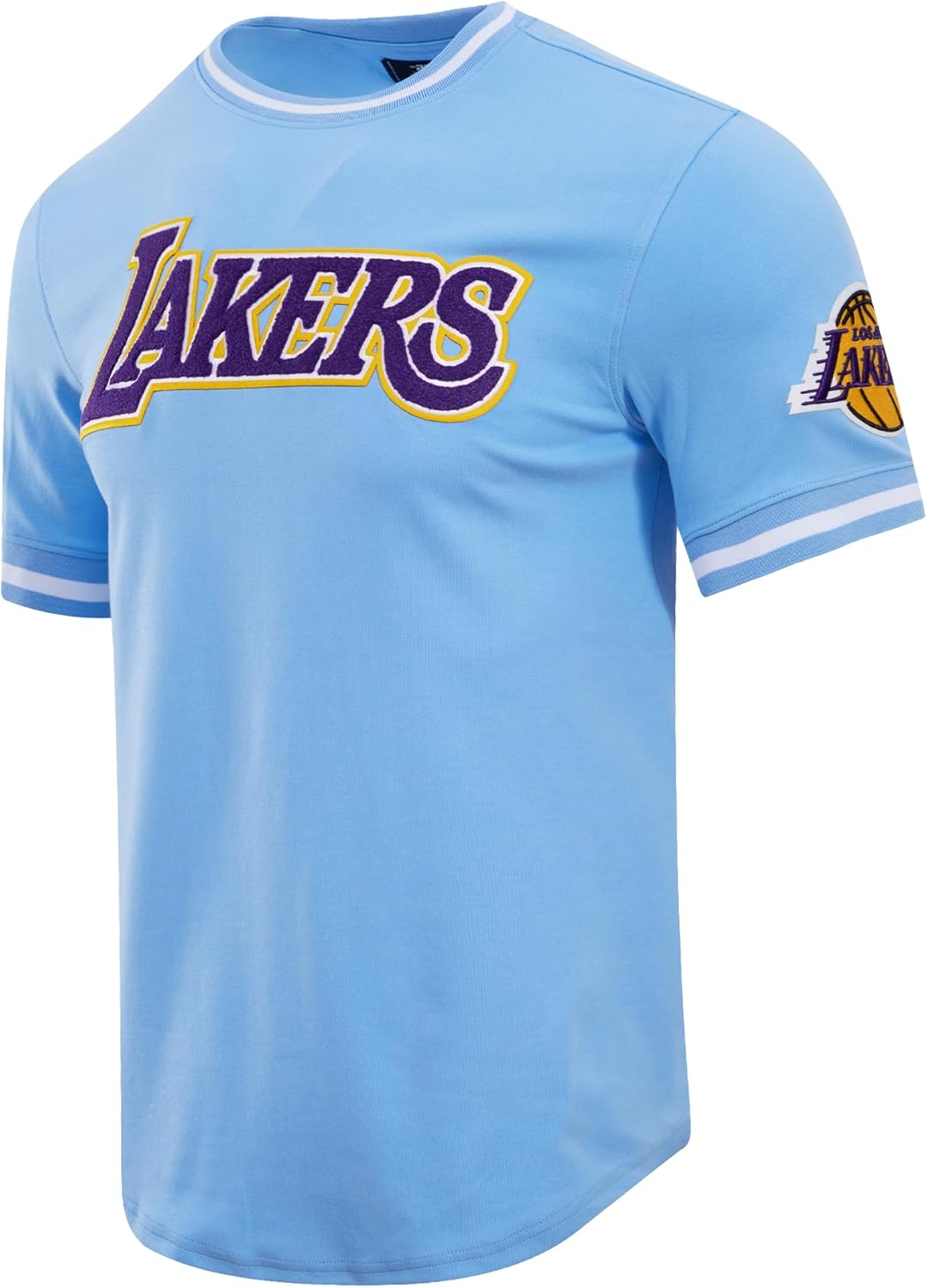 Pro Standard Mens NBA Los Angeles Lakers Classic Chenille Short Sleeve Tee University Blue M - Image 3