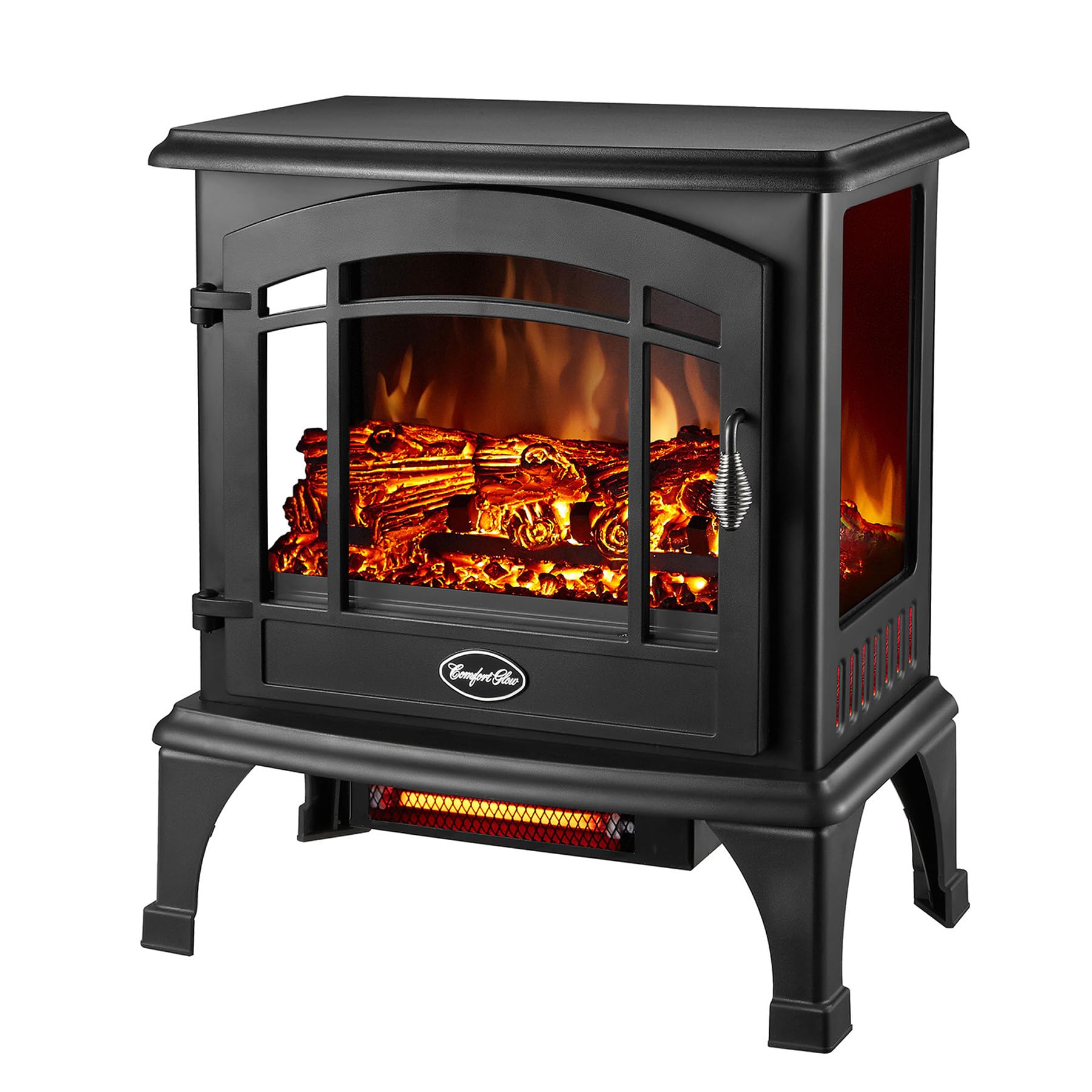 Amazon.com: Comfort Glow EQS5140 Sanibel 3-Sided Infrared Quartz Electric  Stove Black Finish : Home u0026 Kitchen
