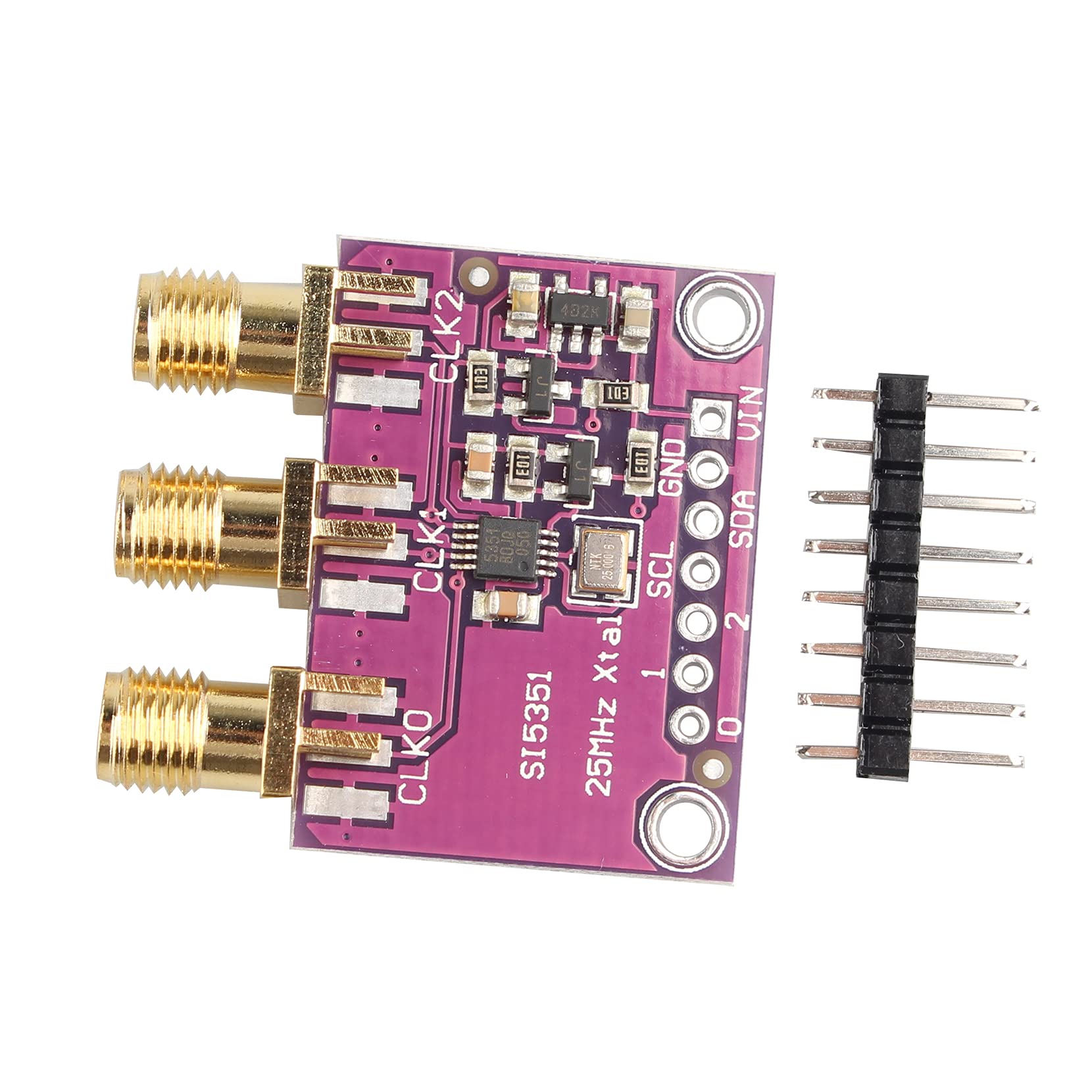 2 Pezzi CJMCU-5351 Si5351A Si5351 I2C 25MHZ Controller Clock Generator Breakout Board da 8KHz a 160MHz 3-5VDC Compatibile con Arduino