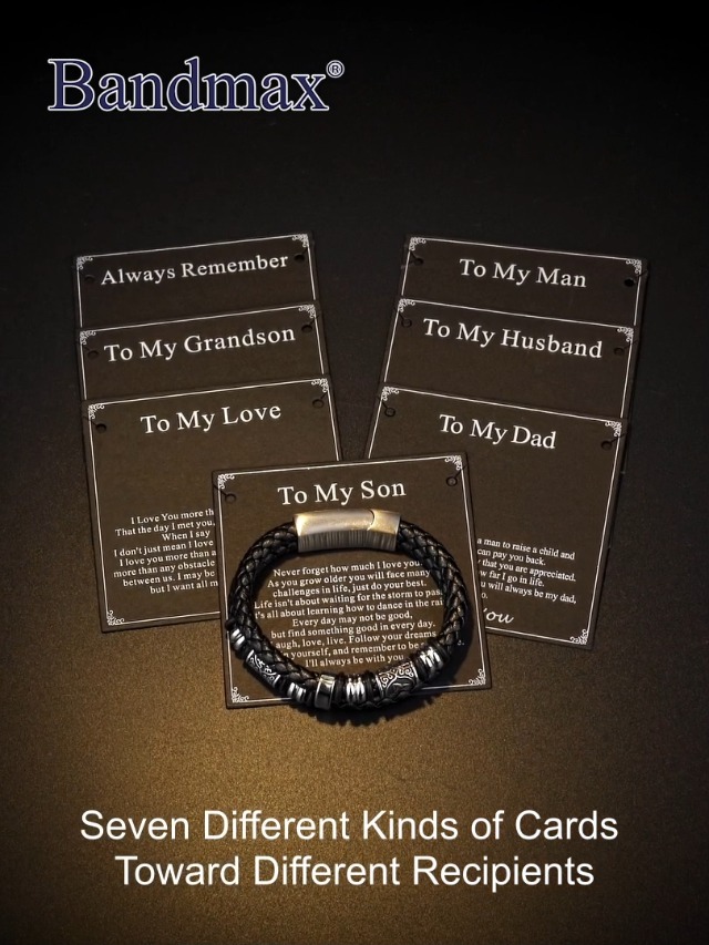 Pulsera para hombre con cuerda doble negra y nudos celtas miniatura 7