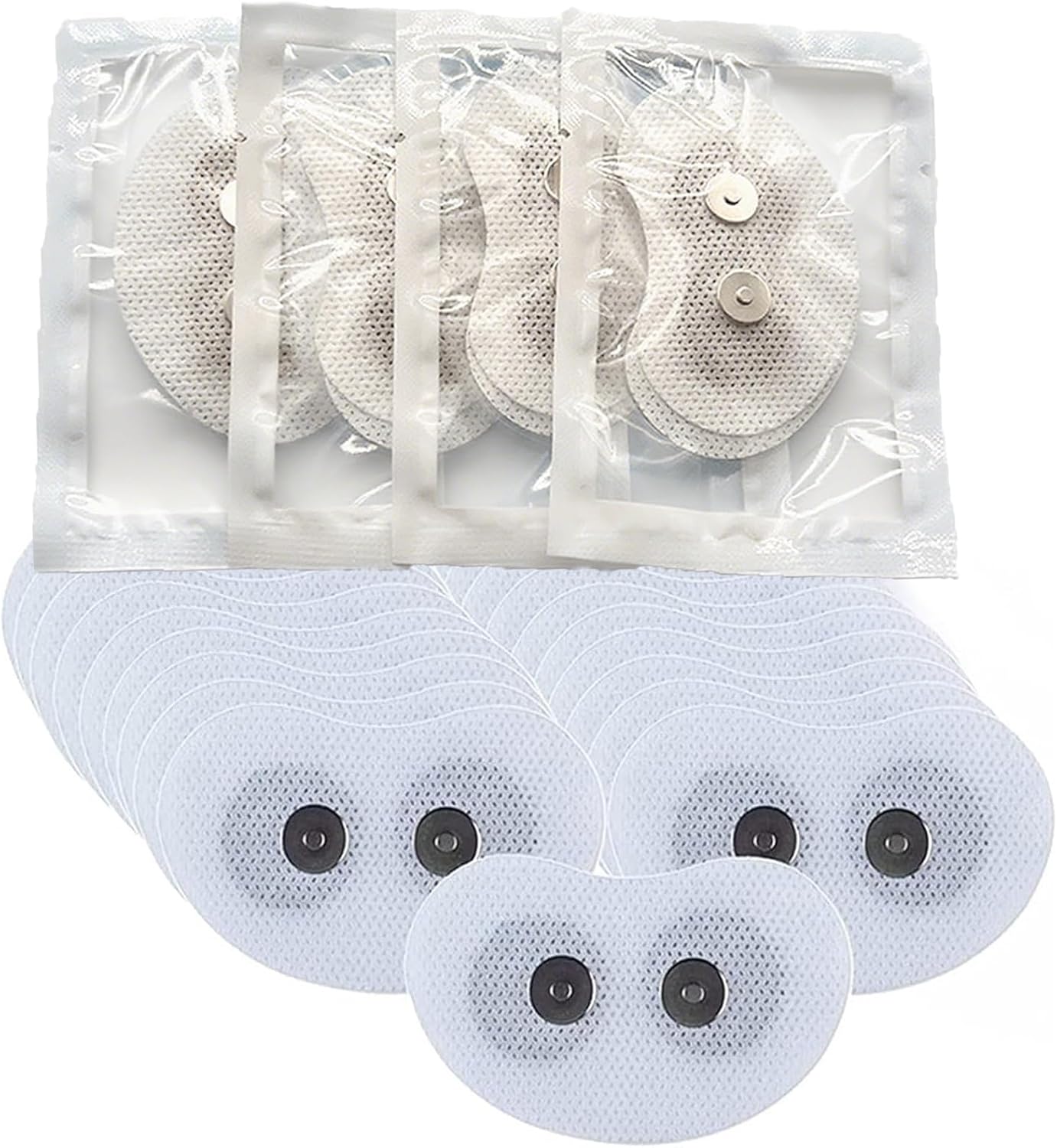 TOGEPP 磁気いびき防止交換パッチ、40.5&times;25.5mm使い捨てジェルストリップ、2枚入り個別パック、強力な粘着力、低刺激性(