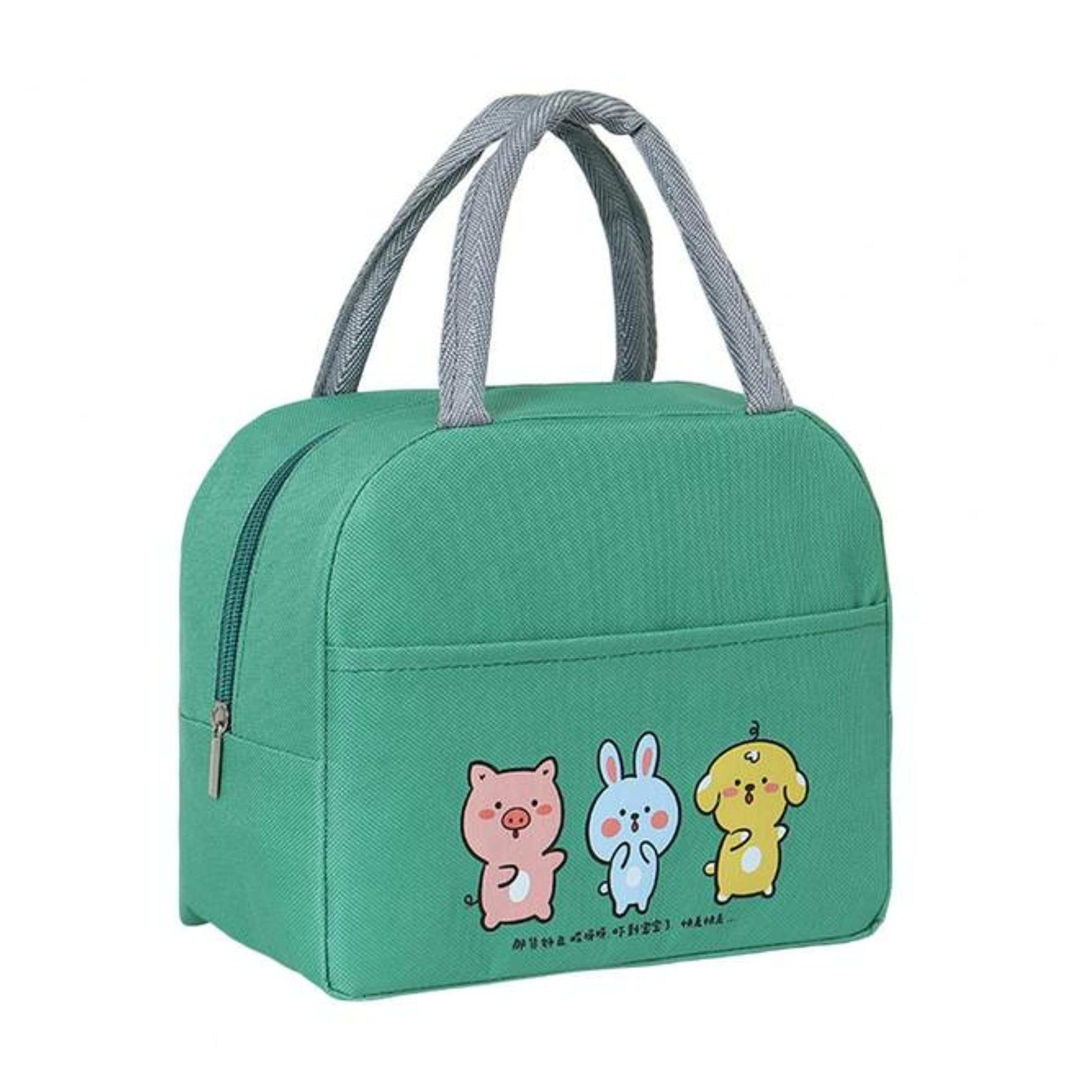 Aavjo Small Insulated Lunch Bag for Pre School Kids Boy Girl, Cartoon Design Tote Lunch Bag with Aluminum Foil School, Picnic, Outdoor (Green) (B0C3W72JWJ) Amazon Price History, Amazon Price Tracker