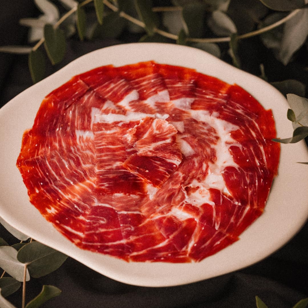 Jamón de Bellota 100% Ibérico Loncheado a Mano 80gr Estuche Curación Lenta 36 Meses