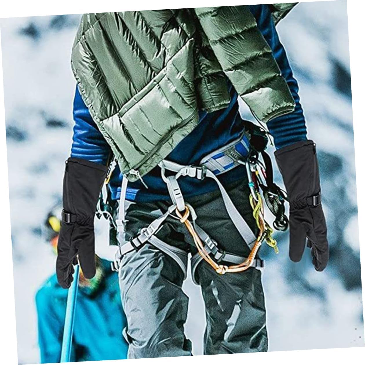 BESPORTBLE Electric Heated Ski Gloves Men Women Thermal Waterproof Outdoor Sports Gloves Rechargeable Battery Warm Winter Skiing