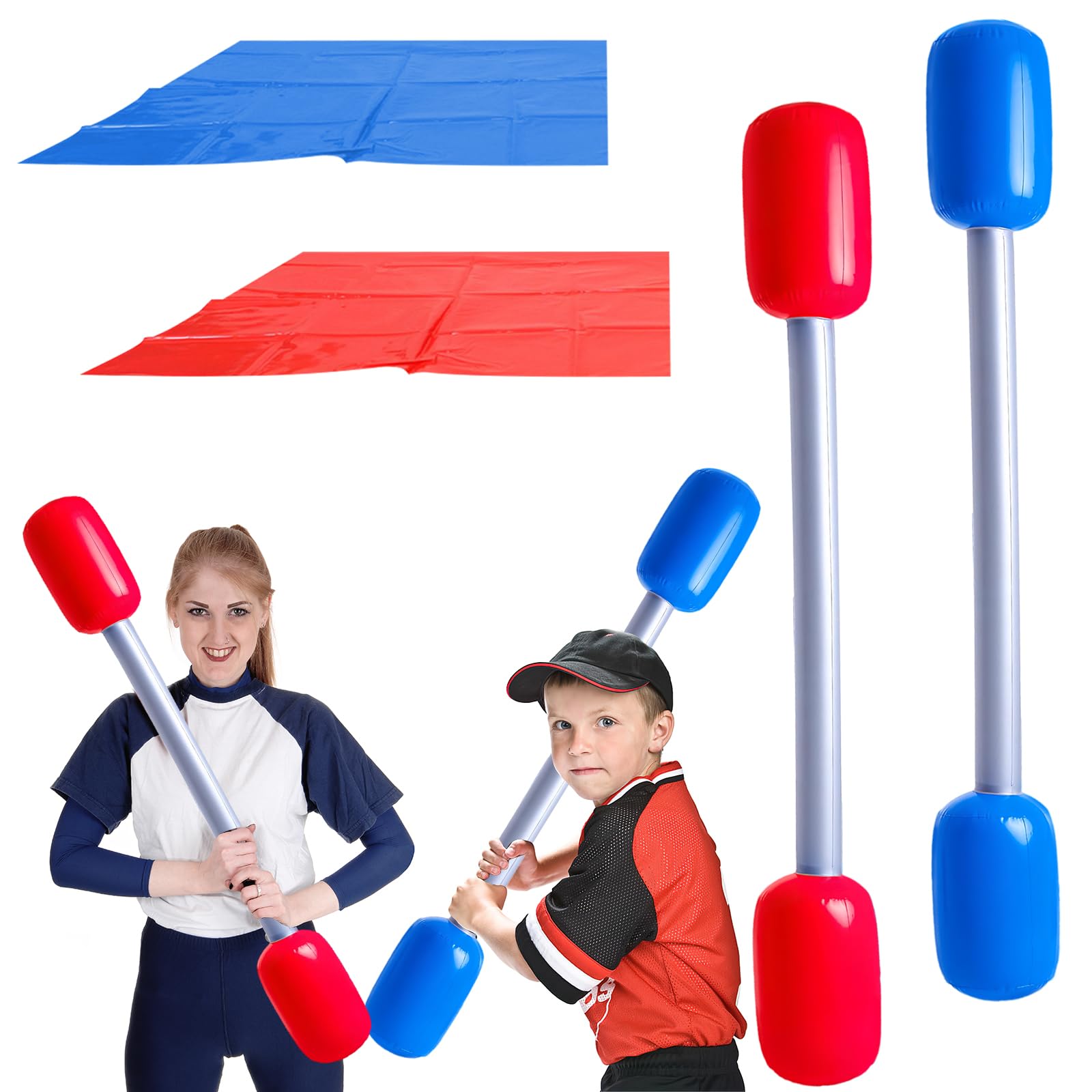 ZoneYan Jeux Gladiator Extérieur, Bâton de Combat Gladiateur JouetGonflable, Jeux de GonflablePlage, Jeux Piscine Gonflablepour Enfant, Jeu Gladiateur Gonflable avec GonflableBâtons