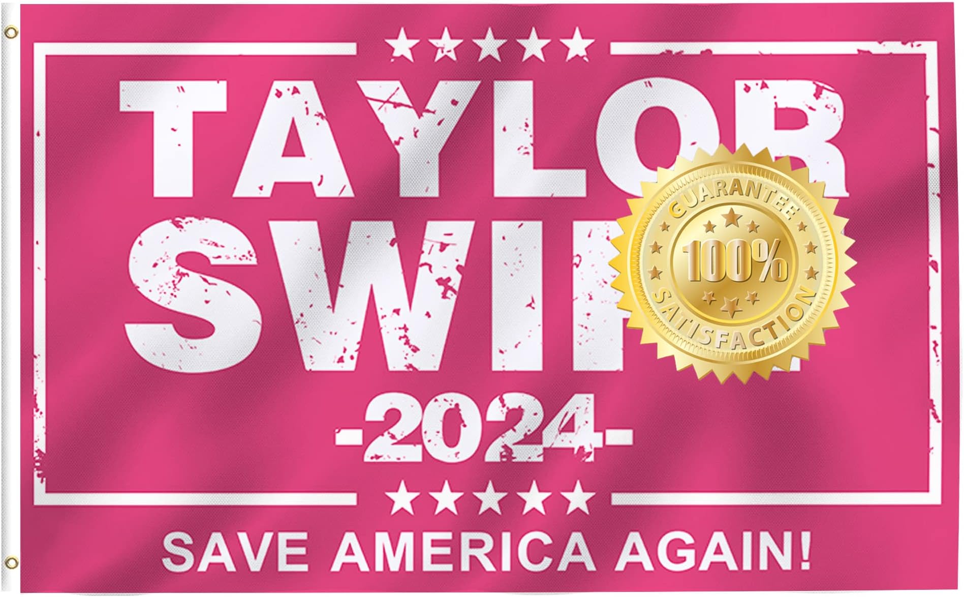 Taylor 2024 Music Flag 3x5 Ft Double Stitched Polyester Fabric with 2 Brass Grommets, Funny Tapestry Party College Dorm Bedroom Wall Decor