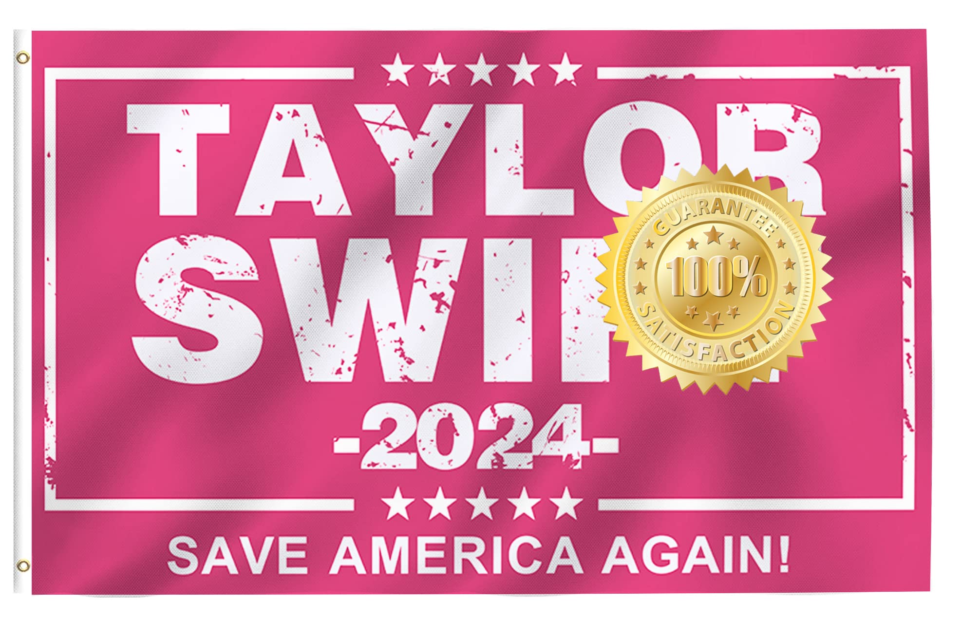 Taylor 2024 Music Flag 3x5 Ft Double Stitched Polyester Fabric with 2 Brass Grommets, Funny Tapestry Party College Dorm Bedroom Wall Decor