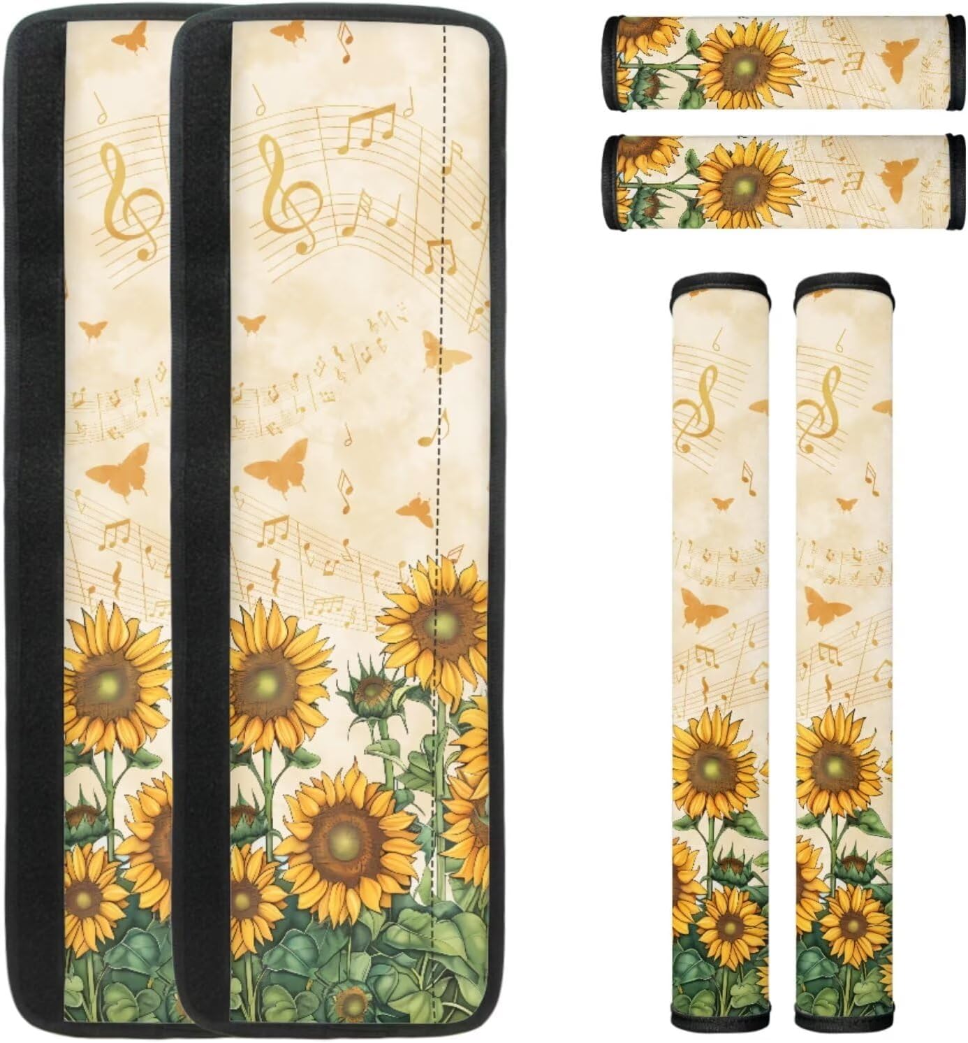 Sunflower Refrigerator Handle Covers Set of 6, Retro Dishwasher Microwave Oven Fridge Stove Appliance Door Handles,Washable Kitchen Decor Accessories Kitchen Home Decor