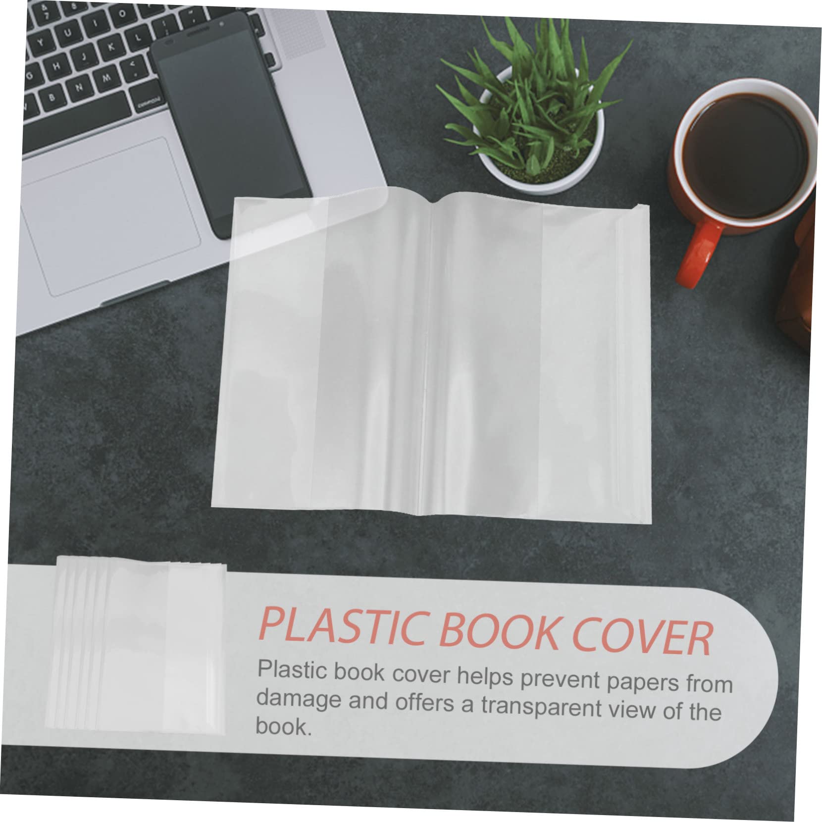 Angoily 80 Pezzi Copertine Trasparenti per Libri Morbidi Protezione per Quaderni e Testi Scolastici Pellicola Protettiva Resistente e per Scuola