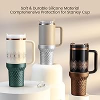 Vista 111 de Botas de silicona para Stanley, protector inferior de copa, accesorios para Stanley Quencher H2.0 FlowState Tumbler 20oz/20oz/30oz/Stanley Adventure
