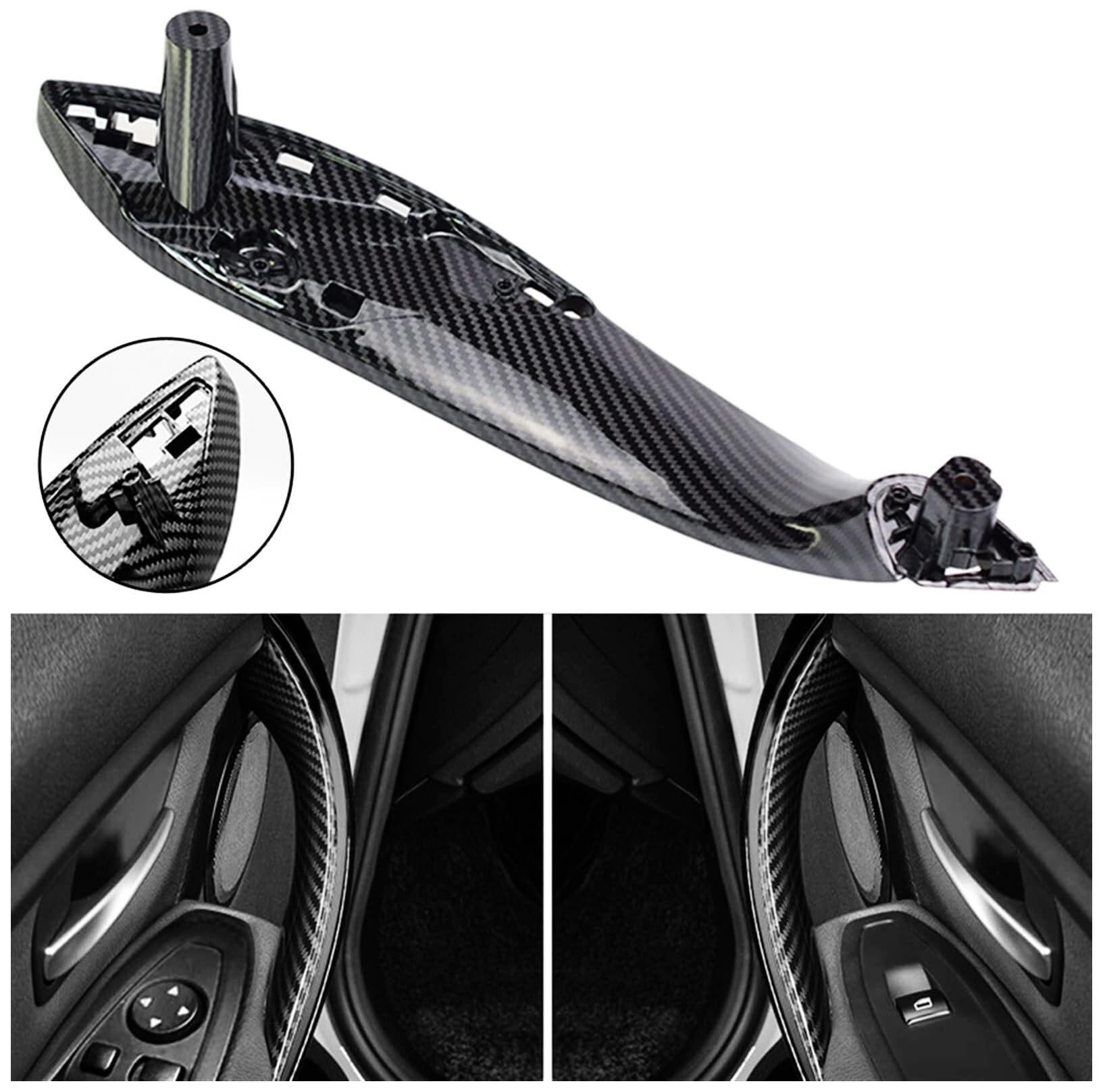 Sostituzione Maniglia Interna Portiera Rivestimento per maniglia interna della portiera Per BMW Serie 3 F30 2012-2018 (codice OE: 51417279312)