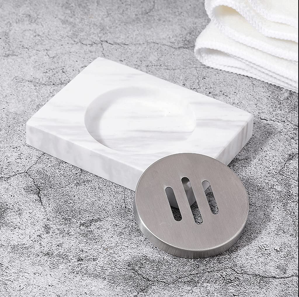 jaboneras baño Jabonera Soporte de jabón de Drenaje Jabón Creativo Bandeja de jabón de mármol Natural Caja de jabón para el hogar Caja de jabón de lavandería Rectangular Grande Fácil de Usar