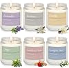 Scented Candles Gifts for Women,6 6.35oz Candles Gift for Home Scented,Large Jar Candle in Glas,Vegan Soy Decorative Candle Box Gift Set for Birthday,Anniversary,Mother's Day,Yoga,300H Long Burning