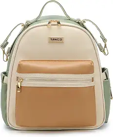 LAND GRANDE AMOR Mochila de maternidade PU Couro Múmia Multi-função Sacos de ombro Baby Convenient Fralda Saco de fralda impermeável