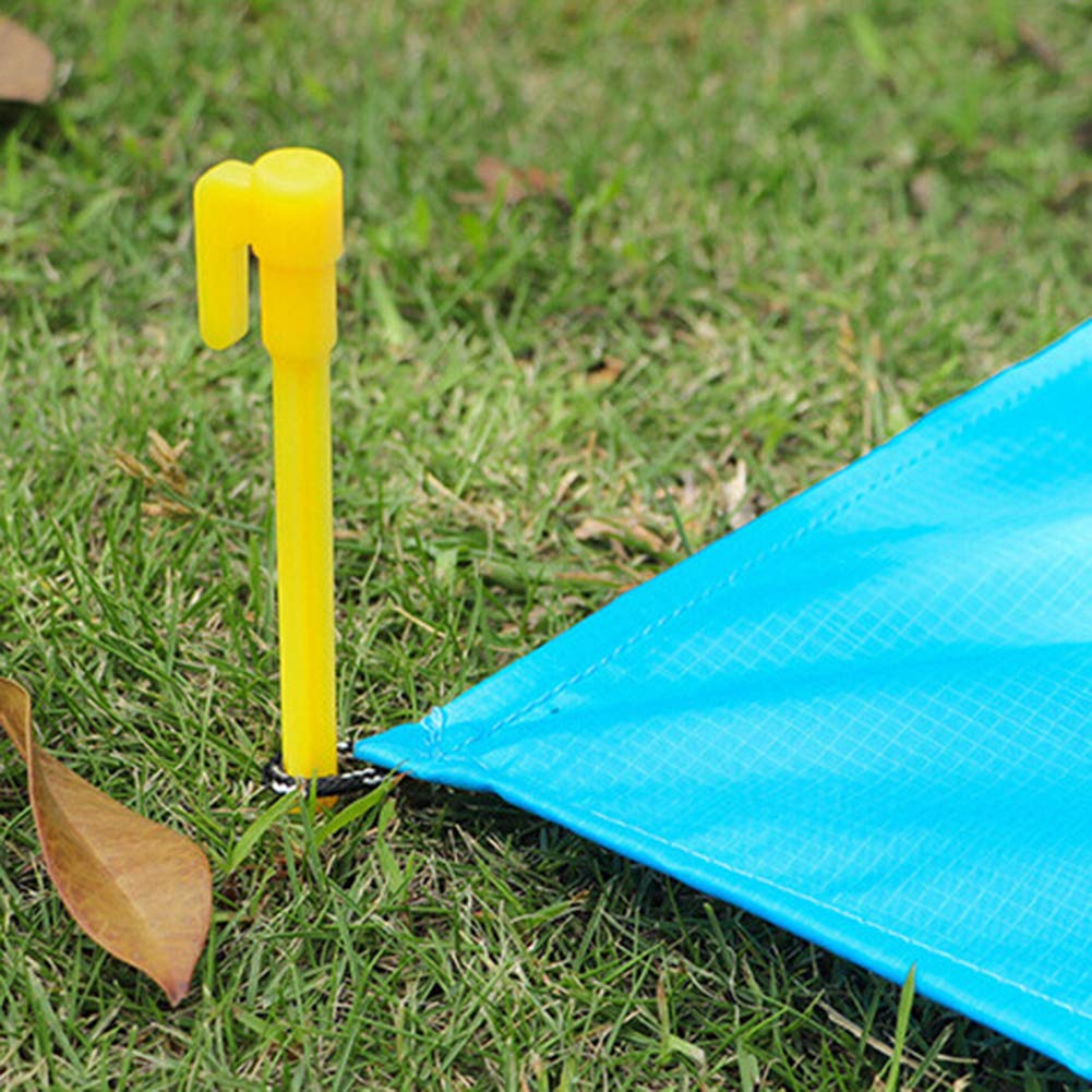 12 picchetti per tenda in plastica da viaggio, per campeggio, spiaggia, all'aperto, sabbia
