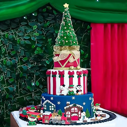 Miniatura 4 de FUNSHOWCASE Moldes de silicona de Navidad, pingüino, reno, muñeco de nieve, hombre de jengibre, Papá Noel, elfo, oso, altura de 3 a 4 pulgadas