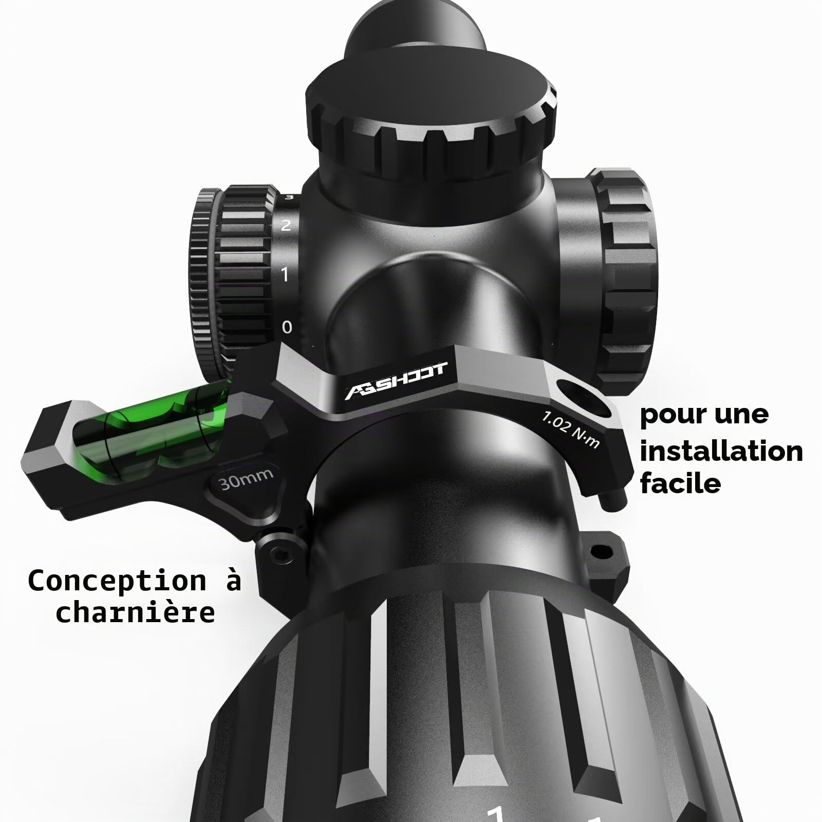 Niveau à Bulle de Précision pour Lunette de Visée, Système Anti-Cant pour Tir de Précision et Compétition | Adaptable Tubes 34mm