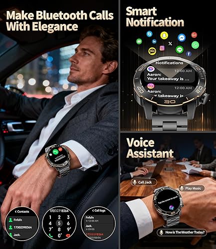 Miniatura 3 de Reloj inteligente militar para hombre (respuestallamadas), pantalla AMOLED de 1.43 pulgadas, 500 mAh 5 ATM impermeable, 170 modos deportivos, reloj