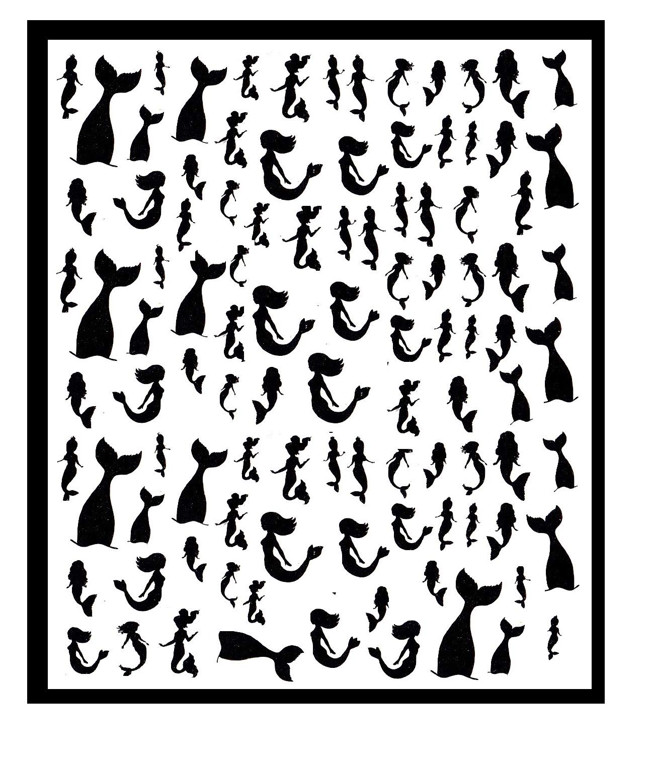 Mermaid Collection (MERMAID peel off Nail Stickers choose your colour)