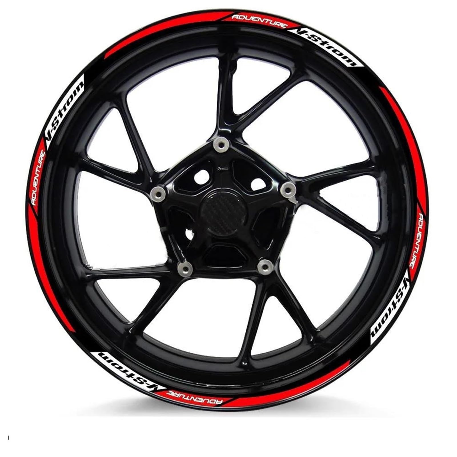 Reflective Motorcycle Wheel Sticker Motocross Rim Decals Accessories for V-Strom 250 SX Vstrom 1000 1050 XT DL 650 Decorative(Color4)