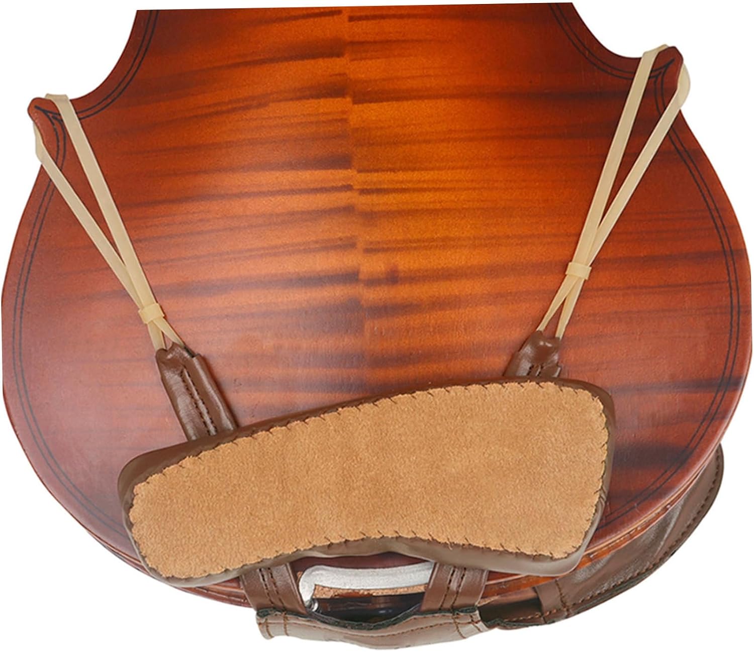 Generic Sheepskin Violin Shoulder Rest Pad and Chin Rest Combo Comfortable Protective Pad for Even Weight Distribution and Long-term Playing Stability