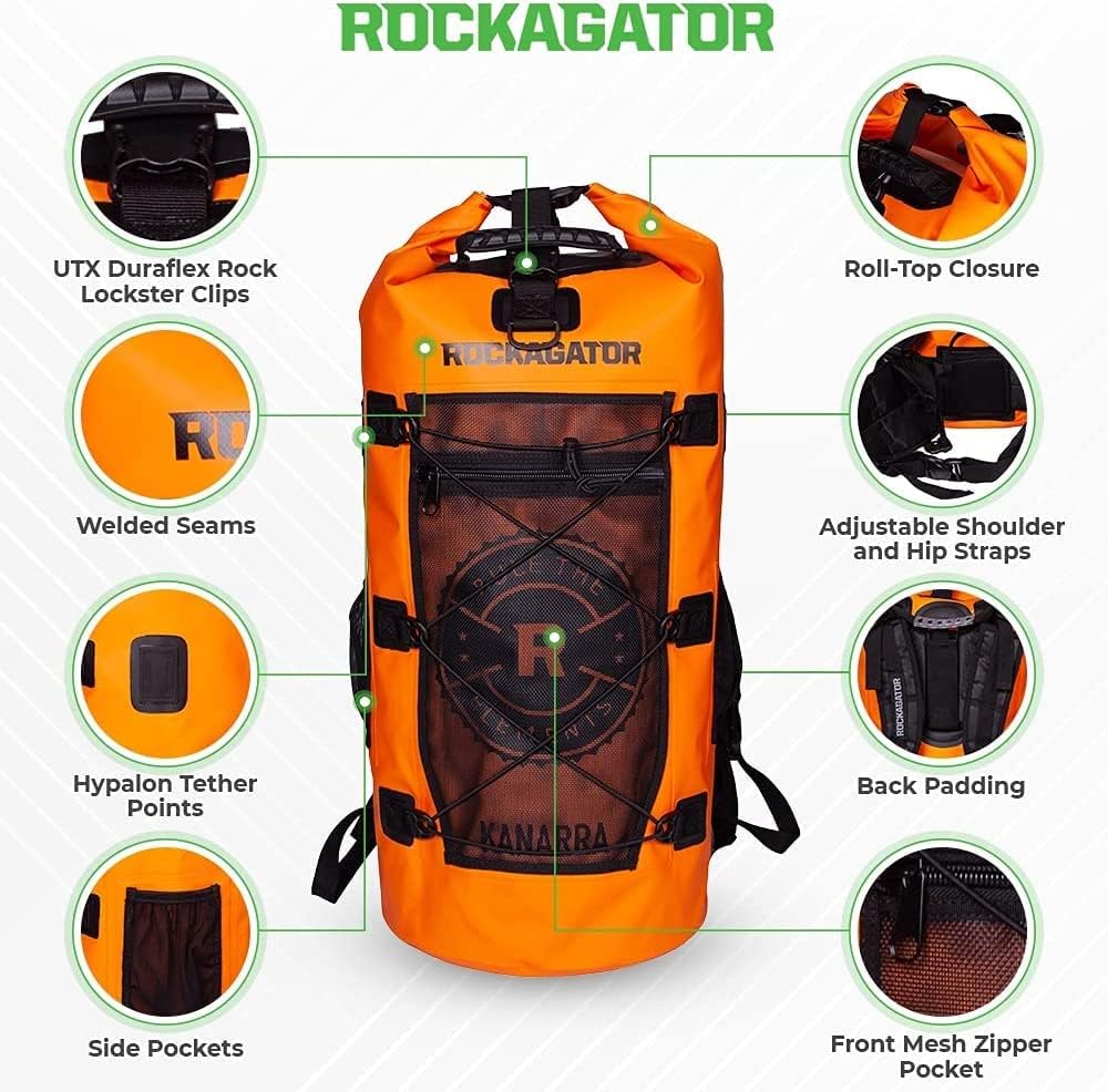 Rockagator Waterproof Backpack - HYDRIC Series Water Proof Floating Dry Bag River Pack (Desert Tan, 40 L) - Image 5