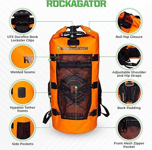 Miniatura 5 de Rockagator Mochila impermeable - Serie HYDRIC Bolsa seca flotante a prueba de agua River Pack (bronceado desierto, 40 L)