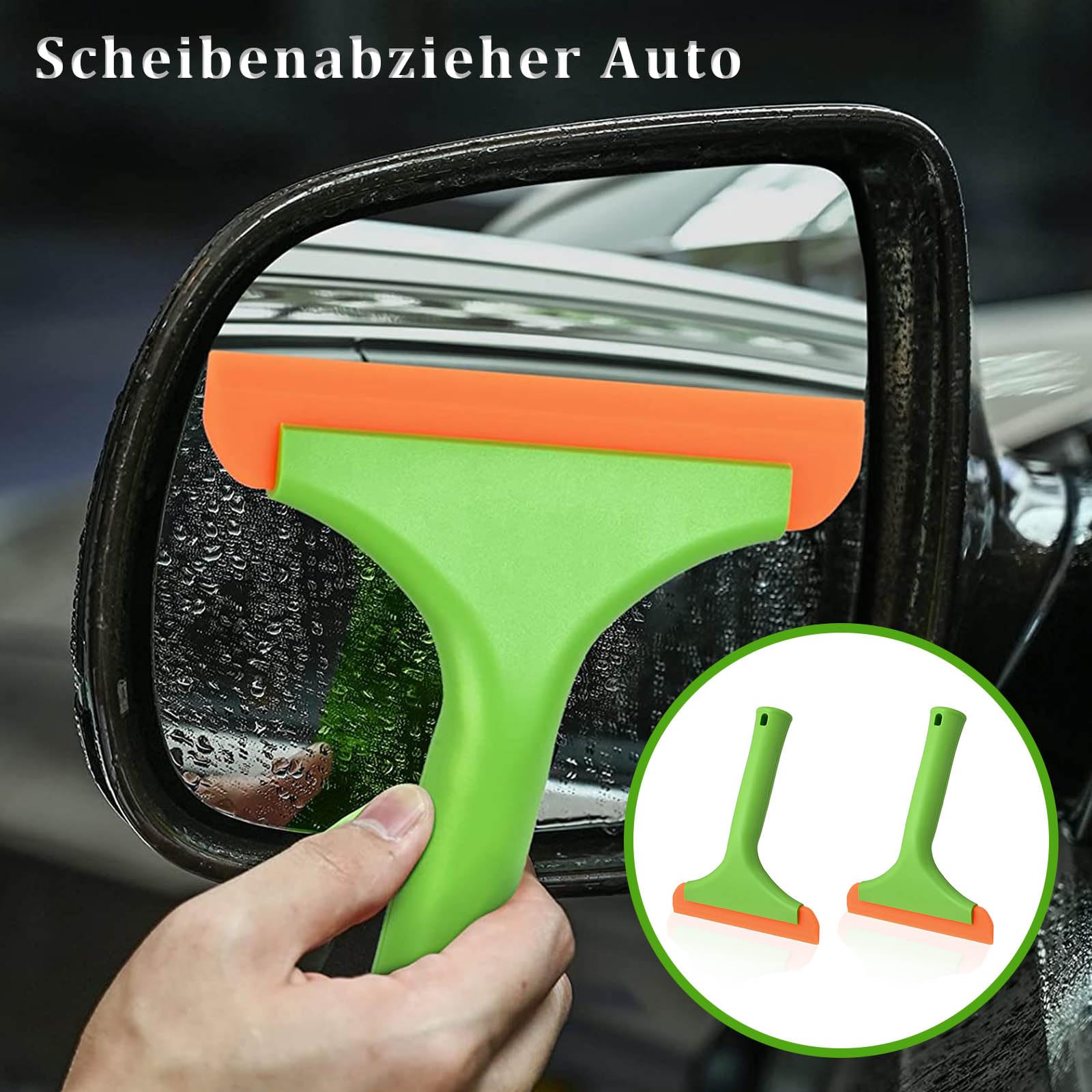Siliconen raamtrekker, 2 stuks, kleine douchewissers, raamtrekker, siliconen trekker, voor autoruiten, spiegels, glas, keukens, badkamer (zwart